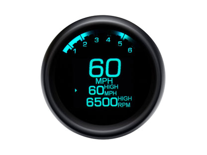 3-3/8in. Round KPH Speedometer with Tachometer - Black. Fits Softail Fat Bob 2018up, Sportster 2014-2021, Dyna Street Bob, Low Rider & Wide Glide 2012-2017 & Softail Breakout, Rocker & Black Line 2011-2017.