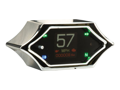 4-1/2in. x 2in. Spike KPH Speedometer - Chrome