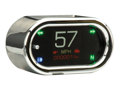 3-1/2in. x 2in. Classic KPH Speedometer - Chrome