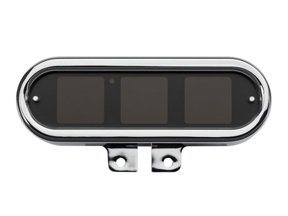 Handlebar Mounted Oval Speedometer/Tachometer - Chrome. Fits Softail 2004-2010, Dyna 2004-2011, Sportster 2004-2013.