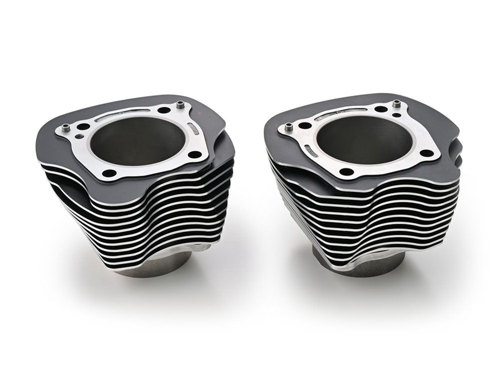 128ci Big Bore Kit with Highlighted Fins - Black. Includes KB 11.7:1 Compression Piston Kit. Fits Milwaukee-Eight 2017up 114ci or 117ci Engine