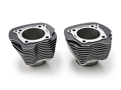 128ci Big Bore Kit with Highlighted Fins - Black. Includes KB 11.7:1 Compression Piston Kit. Fits Milwaukee-Eight 2017up 114ci or 117ci Engine