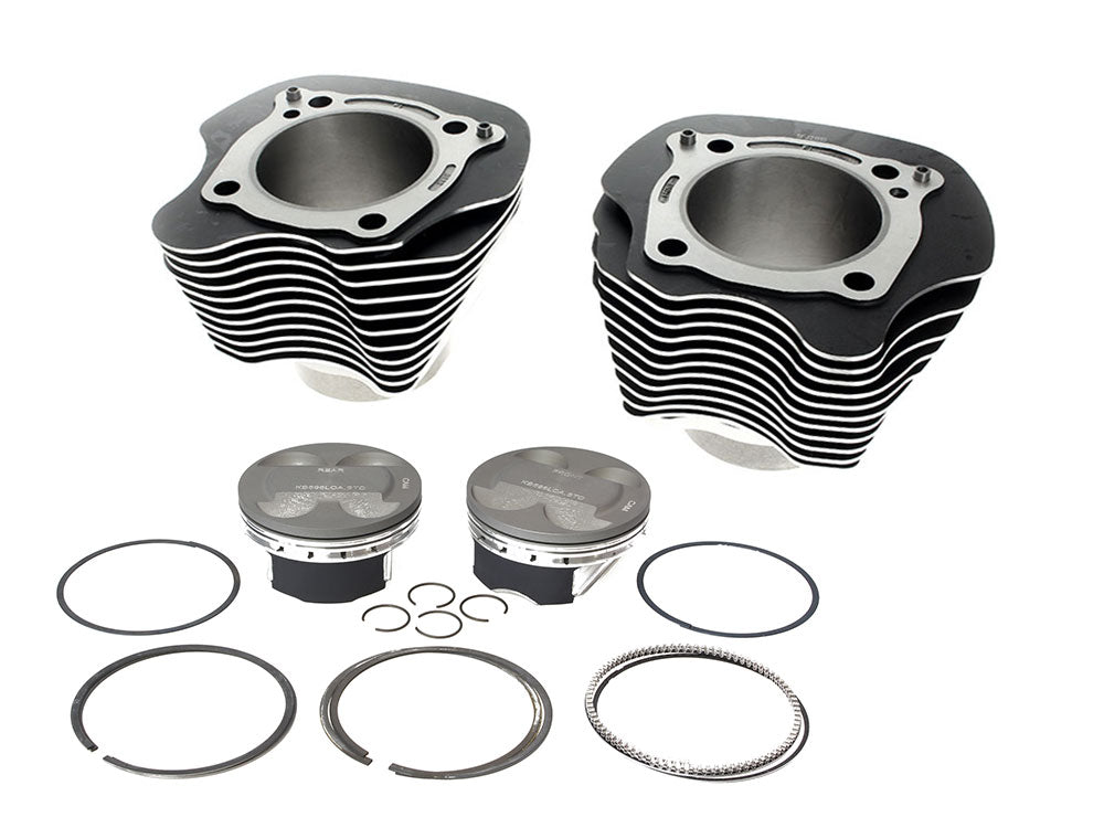 128ci Big Bore Kit with Highlighted Fins - Black. Includes KB 11.7:1 Compression Piston Kit. Fits Milwaukee-Eight 2017up 114ci or 117ci Engine