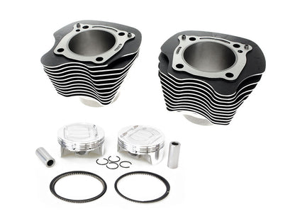 128ci Big Bore Kit with Highlighted Fins - Black. Includes CP Carrillo 11.0:1 Compression Piston Kit. Fits Milwaukee-Eight 2017up 114ci or 117ci Engine