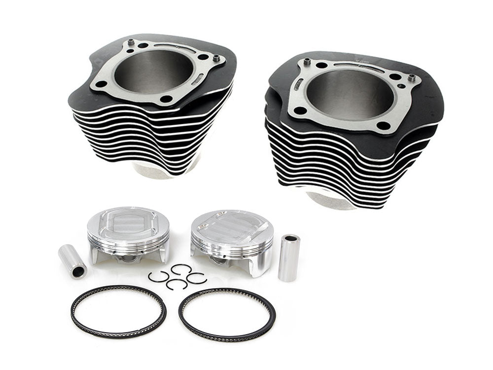 128ci Big Bore Kit with Highlighted Fins - Black. Includes CP Carrillo 11.5:1 Compression Piston Kit. Fits Milwaukee-Eight 2017up 114ci or 117ci Engine