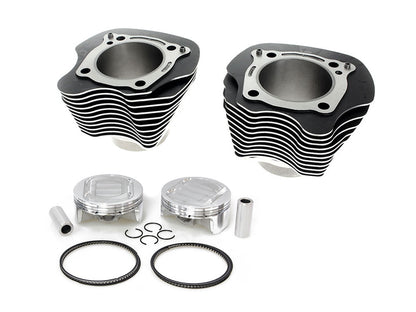 128ci Big Bore Kit with Highlighted Fins - Black. Includes CP Carrillo 11.5:1 Compression Piston Kit. Fits Milwaukee-Eight 2017up 114ci or 117ci Engine