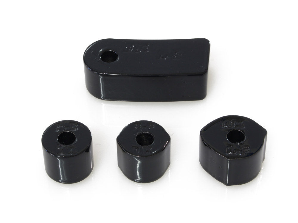 Front Floorboard Relocation Brackets - Black. Fits FL Softail 2018up.