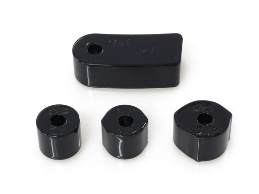 Front Floorboard Relocation Brackets - Black. Fits FL Softail 2018up.