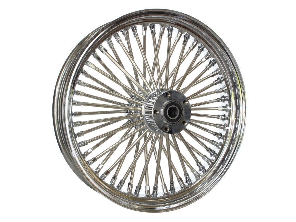 18in. x 3.5in. Mammoth Fat Spoke Rear Wheel - Chrome. Fits Softail 2000-2007, Dyna 2000-2005, Sportster 2000-2004 & Touring 2000-2001.