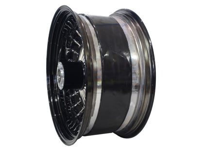 18in. x 8.5in. Mammoth Fat Spoke Rear Wheel - Gloss Black & Chrome. Fits Breakout, Fat Boy & FXDR 2018up Models with ABS.