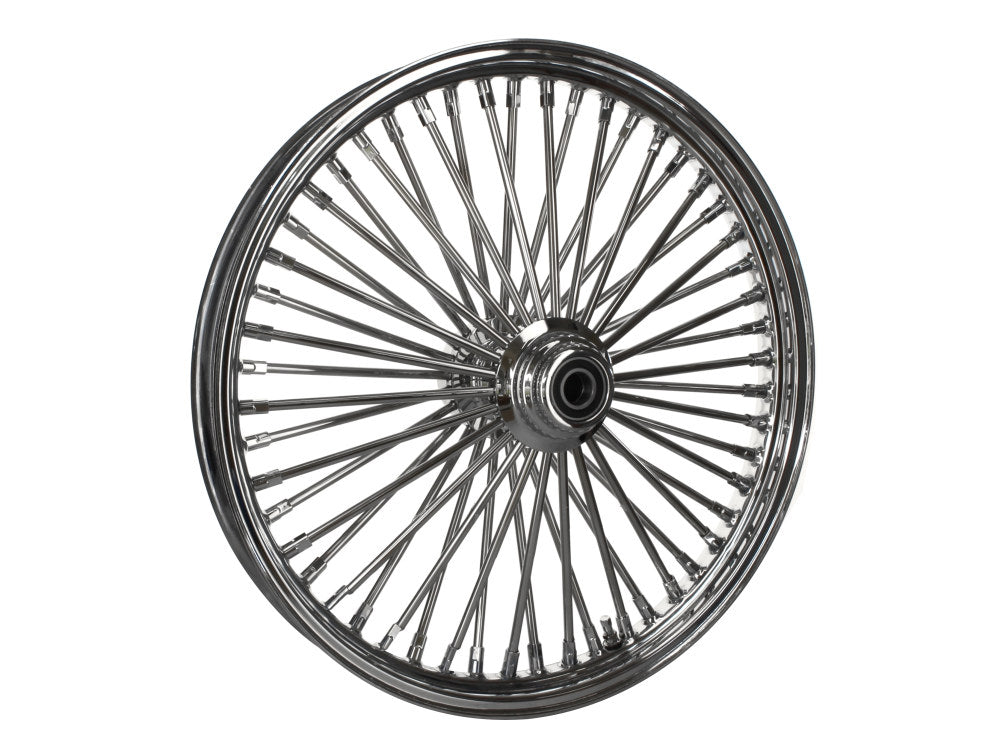 21in. x 2.15in. Mammoth Fat Spoke Front Wheel - Chrome. Fits Sportster 2000-2007 & Dyna 2000-2005.