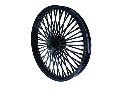 21in. x 2.15in. Mammoth Fat Spoke Front Wheel - Gloss Black. Fits Mid Glide Dyna 2012-2017 & FX Softail 2018up.
