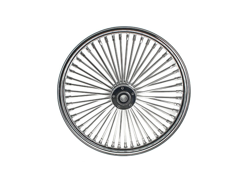 21in. x 2.15in. Mammoth Fat Spoke Front Wheel - Chrome. Fits Dual Disc Mid Glide Dyna Low Rider 2014-2017