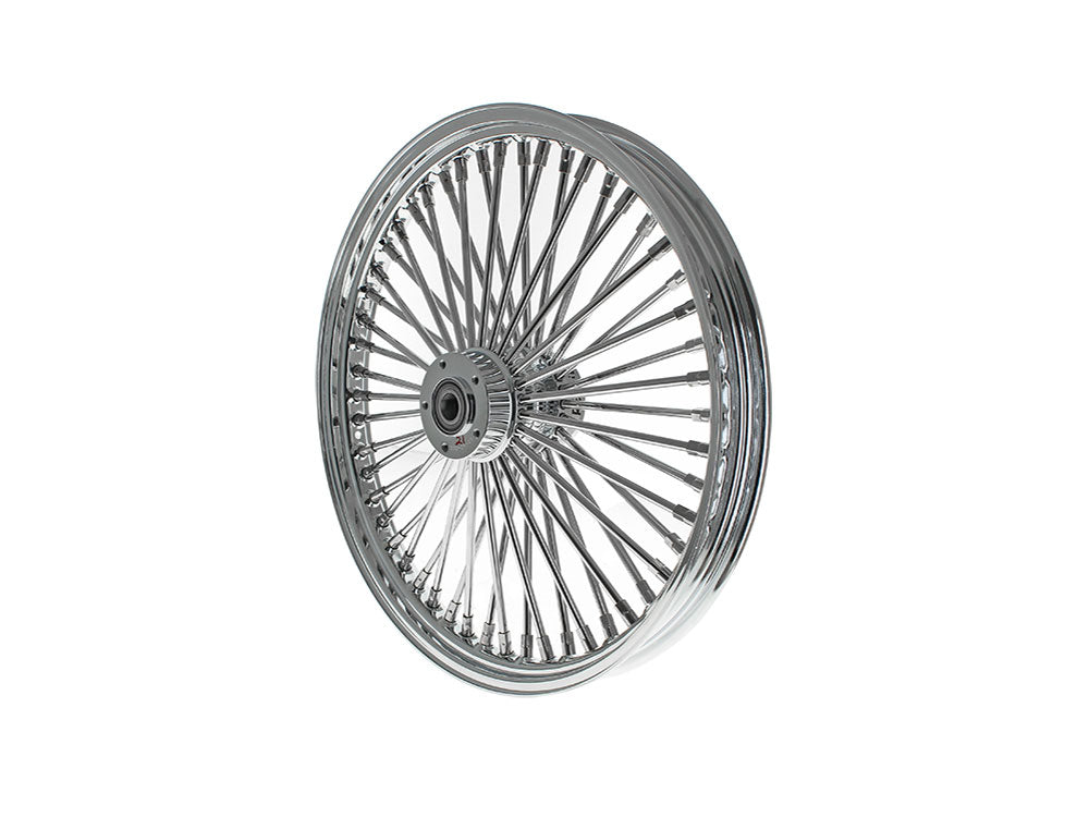 21in. x 2.15in. Mammoth Fat Spoke Front Wheel - Chrome. Fits Dual Disc Mid Glide Dyna Low Rider 2014-2017