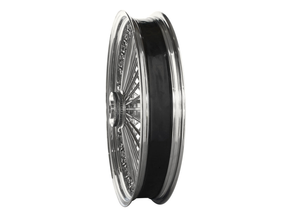 21in. x 3.5in. Mammoth Fat Spoke Front Wheel - Chrome. Fits FL Softail 2000-2006.