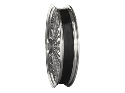 21in. x 3.5in. Mammoth Fat Spoke Front Wheel - Chrome. Fits FL Softail 2000-2006.