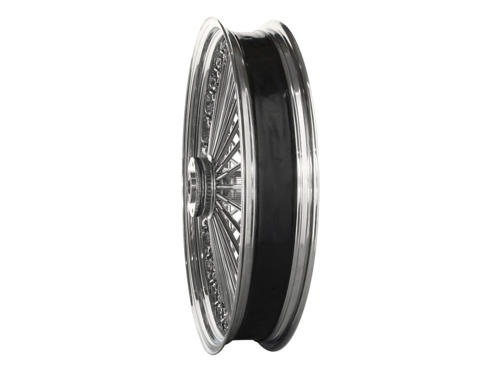 21in. x 3.5in. Mammoth Fat Spoke Front Wheel - Chrome. Fits Mid Glide Dyna 2012-2017 & FX Softail 2018up.
