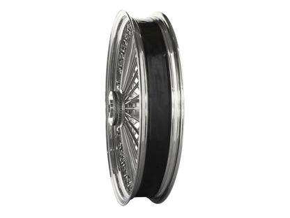 21in. x 3.5in. Mammoth Fat Spoke Front Wheel - Chrome. Fits Mid Glide Dyna 2012-2017 & FX Softail 2018up.