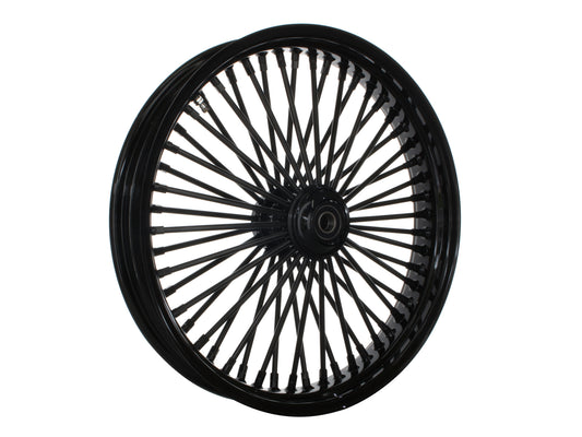 21in. x 3.5in. Mammoth Fat Spoke Front Wheel - Gloss Black. Fits Mid Glide Dyna 2012-2017 & FX Softail 2018up.