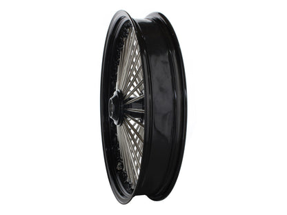 21in. x 3.5in. Mammoth Fat Spoke Front Wheel - Gloss Black & Chrome. Fits Mid Glide Dyna 2012-2017 & FX Softail 2018up.