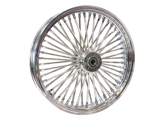 21in. x 3.5in. Mammoth Fat Spoke Front Wheel - Chrome. Fits Fits Dual Disc Dyna Fat Bob 2012-2017 & CVO Pro Street Breakout 2016-2017