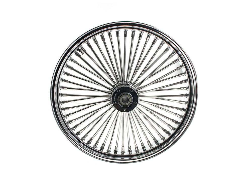 21in. x 3.5in. Mammoth Fat Spoke Front Wheel - Chrome. Fits Dual Disc Mid Glide Dyna Low Rider 2014-2017