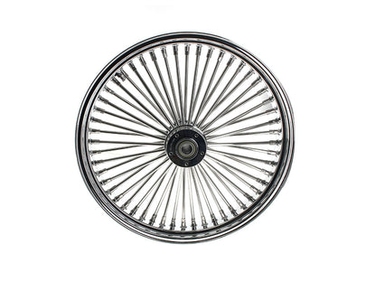 21in. x 3.5in. Mammoth Fat Spoke Front Wheel - Chrome. Fits Dual Disc Mid Glide Dyna Low Rider 2014-2017