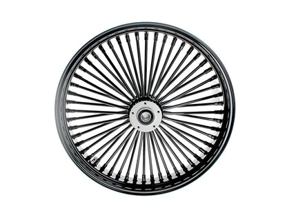 21in. x 3.5in. Mammoth Fat Spoke Front Wheel - Gloss Black. Fits Dual Disc Mid Glide Dyna Low Rider 2014-2017