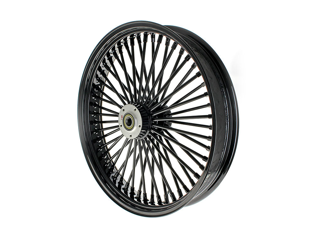 21in. x 3.5in. Mammoth Fat Spoke Front Wheel - Gloss Black. Fits Dual Disc Mid Glide Dyna Low Rider 2014-2017