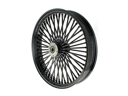 21in. x 3.5in. Mammoth Fat Spoke Front Wheel - Gloss Black. Fits Dual Disc Mid Glide Dyna Low Rider 2014-2017