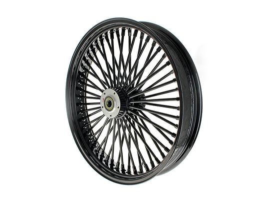21in. x 3.5in. Mammoth Fat Spoke Front Wheel - Gloss Black. Fits Dual Disc Mid Glide Dyna Low Rider 2014-2017