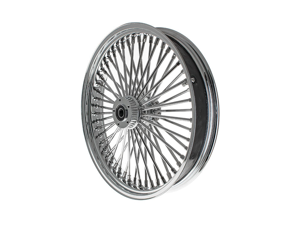 21in. x 3.5in. Mammoth Fat Spoke Front Wheel - Chrome. Fits Dual Disc Mid Glide Dyna Low Rider 2014-2017