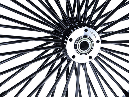 23in. x 3.5in. Mammoth Fat Spoke Front Wheel - Gloss Black. Fits FX Softail 2011-2015.
