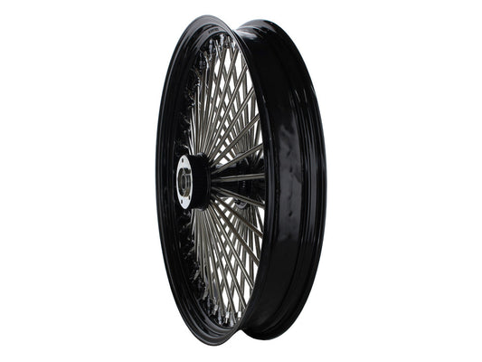 23in. x 3.5in. Mammoth Fat Spoke Front Wheel - Gloss Black & Chrome. Fits Softail Breakout 2013up.