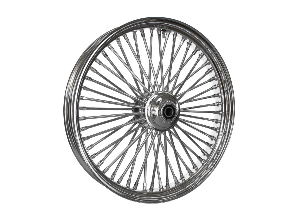 23in. x 3.5in. Mammoth Fat Spoke Front Wheel - Chrome. Fits FL Softail 2000-2006.