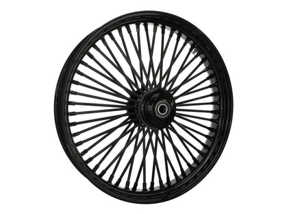 23in. x 3.5in. Mammoth Fat Spoke Front Wheel - Gloss Black. Fits Softail Heritage 2011up, Deluxe 2011-2020, Slim 2012-2021 & Fatboy 2011-2017