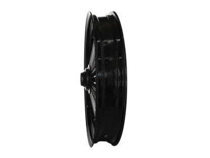 23in. x 3.5in. Mammoth Fat Spoke Front Wheel - Gloss Black & Chrome. Fits Softail Heritage 2011up, Deluxe 2011-2020, Slim 2012-2021 & Fatboy 2011-2017