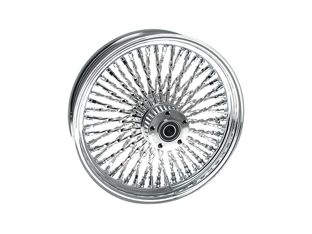 16in. x 3.5in. Cali Fat Spoke Rear Wheel - Chrome. Fits Softail 2011up.