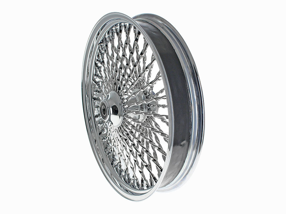 21in. x 3.5in. Cali Fat Spoke Front Wheel - Chrome. Fits Softail Heritage 2011up, Deluxe 2011-2020, Slim 2012-2021 & Fatboy 2011-2017