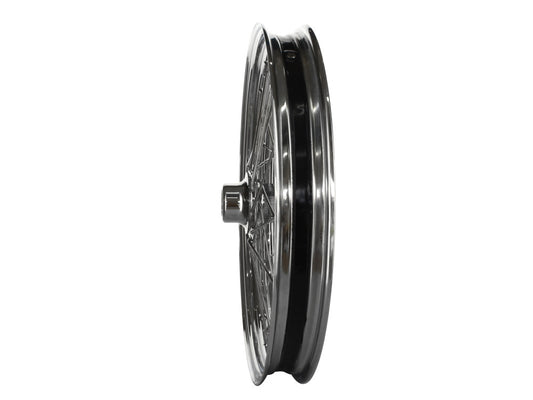 21in. x 2.15in. 40 Spoke Cross Laced Front Wheel - Chrome. Fits Rocker 2008-2011 & Sportster 2008-2021