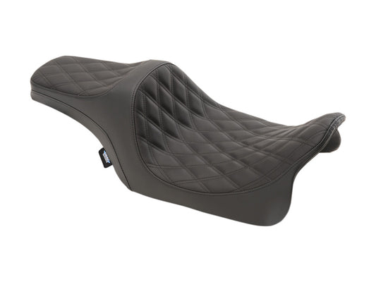 Predator 3 Dual Seat with Black Double Diamond Lattice Stitch. Fits Most Touring 2008-2024