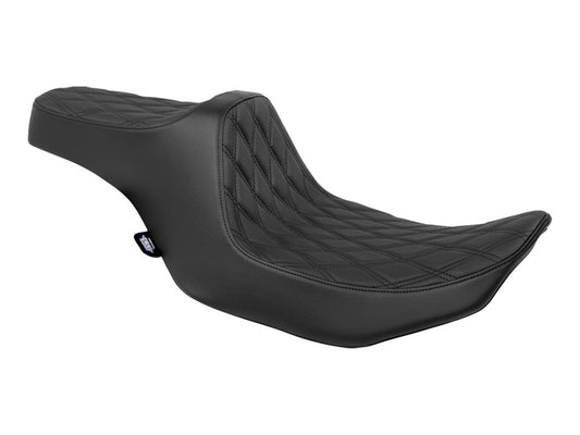 Predator 3 Dual Seat with Black Double Diamond Lattice Stitch. Fits CVO Touring 2023up, Street Glide & Road Glide 2024up, Touring 2025up