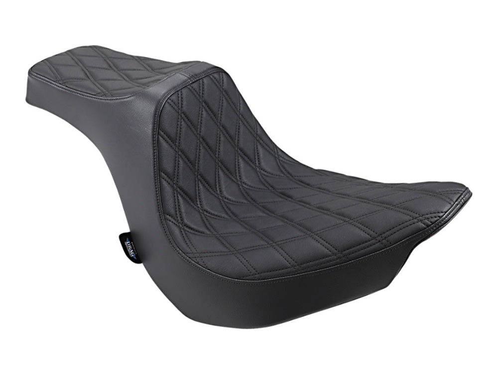 Predator 3 Dual Seat with Black Double Diamond Lattice Stitch. Fits Fat Boy 2018up & Breakout 2023up