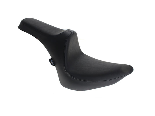 Predator 3 Dual Seat - Smooth Black. Fits Softail 1984-1999
