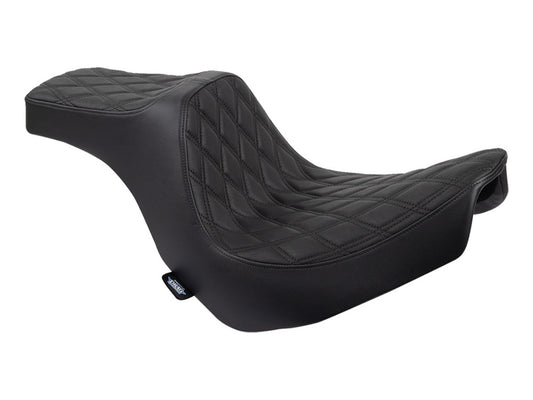 Predator 3 Dual Seat with Black Double Diamond Lattice Stitch. Fits Sport Glide & Low Rider 2018up, Low Rider S 2020up & Low Rider ST 2022up