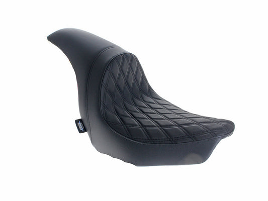 Performance Predator Dual Seat with Black Double Diamond Lattice Stitch. Fits Sport Glide & Low Rider 2018up, Low Rider S 2020up & Low Rider ST 2022up