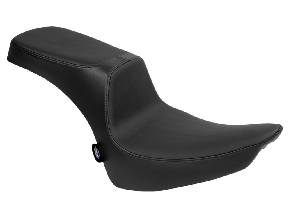 Performance Predator 2up Dual Seat - Smooth Black. Fits Softail 2000-2017 with 130 or 150 OEM Rear Tyre