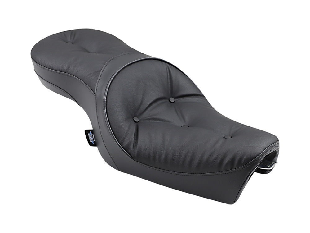 Low Profile Dual Touring Seat with Pillow Stitch. Fits Sportster 2004-2021