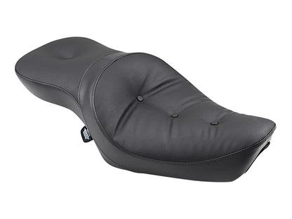 Low Profile Dual Touring Seat with Pillow Stitch. Fits Sportster 1982-2003