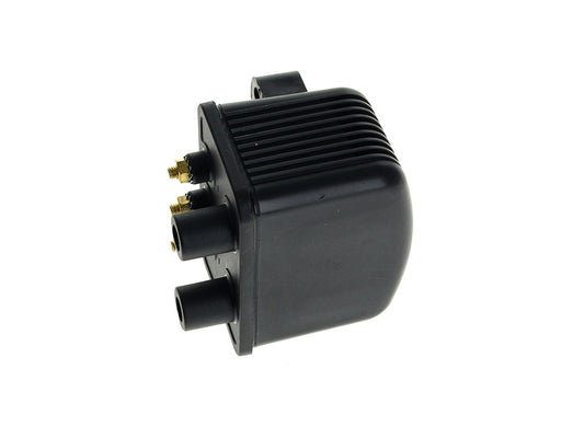 Ignition Coil - Black. Fits Big Twin 1970-1999 & Sportster 1971-2003 Models with Upgraded Single Fire Ignition